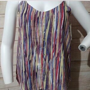 Zac & Rachel Red‎ and Blue Swirl Blouse